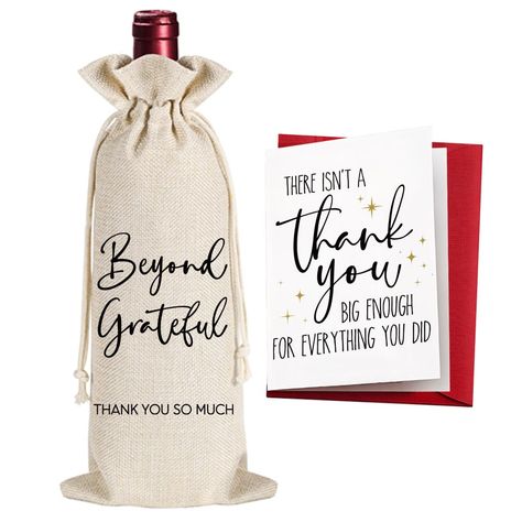 PRICES MAY VARY. Size: each wine bag measures approx 5.9 x 13.8 inch or 15 x 35 cm, easily to carry, can hold 750ml regular size wine bottles and most champagne bottles, can also store other small objects or gifts; The wine bags are sold empty, please fill them up with the wine of your favor for gifting Detailed Information: The wine bag is made of quality linen material, non toxic and odorless, sturdy and won't break easily, safe to hold wine bottle and durable material can serve you long time; Beyond Grateful, Wine Bags, Nurse Doctor, Entertainment Bar, Encouragement Gifts, Wine Bottle Decor, Small Objects, Champagne Bottles, Realtor Gifts