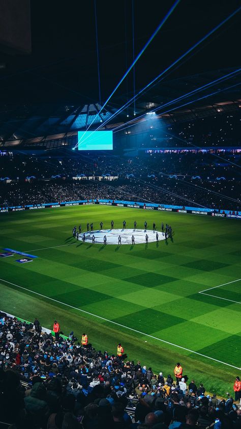 Etihad Stadium Wallpaper, Football Stadium Wallpaper, League Wallpaper, Barcelona Champions League, Stadium Wallpaper, Manchester City Wallpaper, Champions Leauge, Football Photography, Soccer Stadium