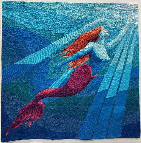 Reaching Ocean Art Ideas, Star Wars Quilt, 2023 Festival, Mermaid Quilt, New Vibes, Ocean Quilt, Asian Quilts, Photo Quilts, Simple Snowflake