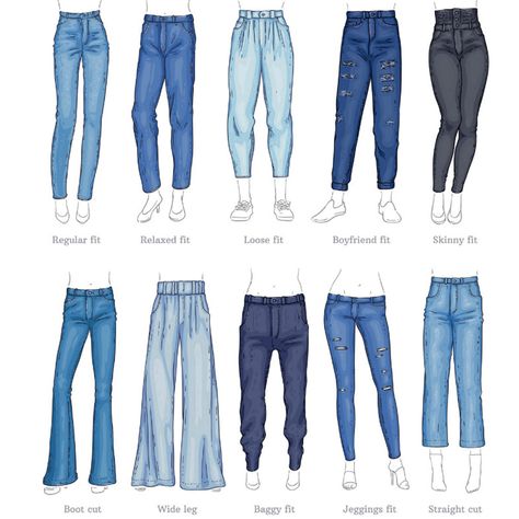 Pants Types, Women Background, Trousers Women Outfit, Female Jeans, Populaire Outfits, Looks Jeans, Look Jean, Clothing Sketches, Jeans Models