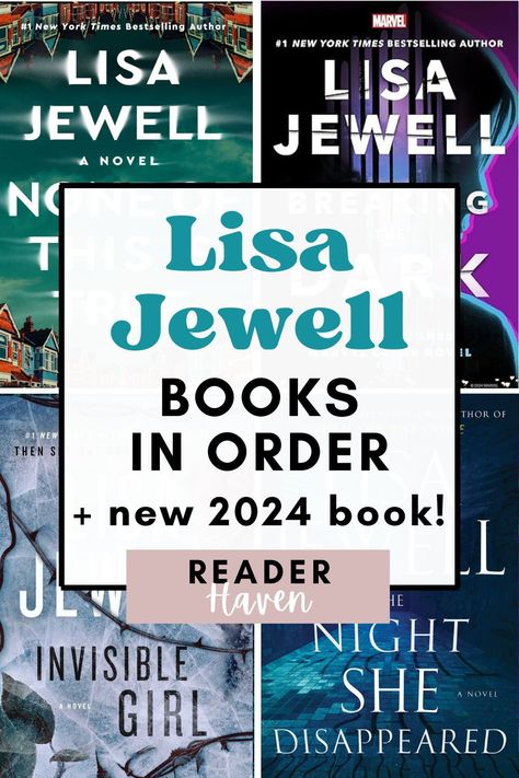 Need a complete list of Lisa Jewell books in order so you can figure out which one to read next? I’ve got you covered! If you love psychological thrillers especially, you’ll definitely want to check out Lisa Jewell’s books - including her newest book coming in 2024. Or, you might enjoy her earlier contemporary fiction novels! Best Psychological Thrillers Books 2023, Lisa Jewell Books, 2024 Book Club Books, Books To Read 2024, 2024 Books To Read, Romantic Thriller Books, Lisa Gardner Books, Best Psychological Thrillers Books, John Grisham Books