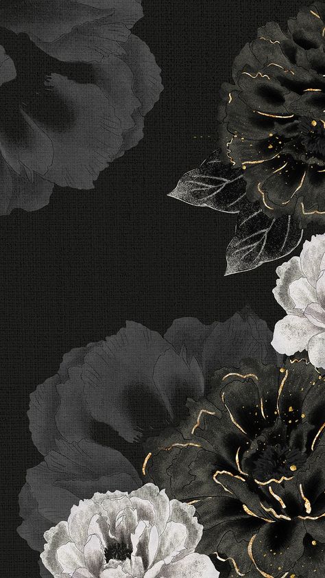 Peonies Aesthetic Vintage Wallpaper, Peony Wallpaper Aesthetic, Dark Theme Wallpaper Aesthetic, Black Wallpaper With Flowers, Dark Flower Background, Art Background Aesthetic, Phone Wallpaper Aesthetic Vintage, Black Vintage Background, Dark Flower Painting