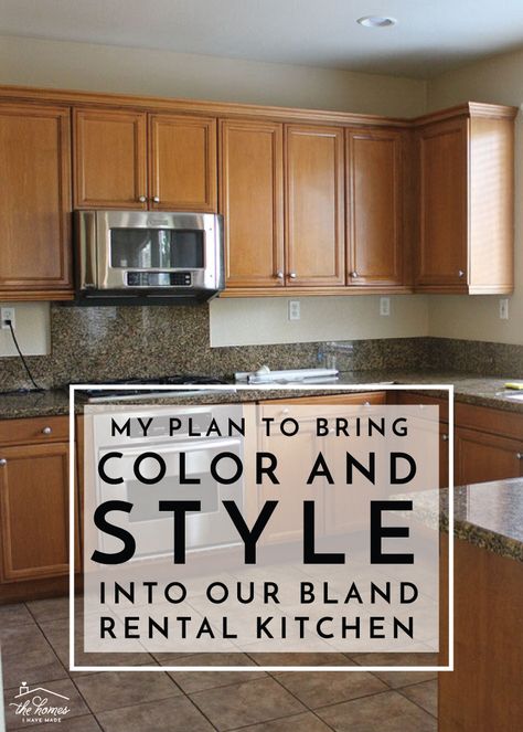 Rental House Kitchen Makeover, Rental Home Design Ideas, Kitchen Design Rental, Old Kitchen Styling, How To Decorate An Old Kitchen, Kitchen Apartment Makeover, Rental Decorating Kitchen, Old Kitchen Rental Ideas, Kitchen Cabinet Rental Makeover