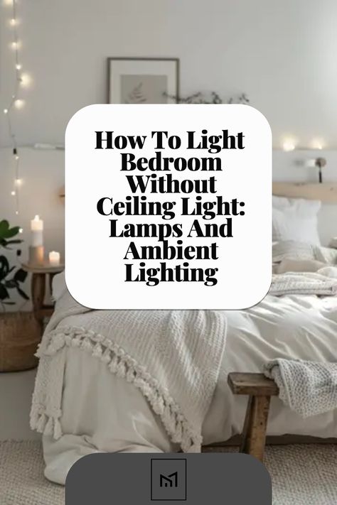 Brighten your bedroom creatively without relying on ceiling lights. Strategically place floor lamps for a soft, ambient glow, and add table lamps on nightstands for task lighting. Consider string lights for a whimsical touch or wall-mounted sconces to save space. Layering these light sources can create a warm and inviting atmosphere, perfect for relaxing or reading. Soft Bedroom Lighting, Bedroom Ceiling Lights Ideas Master, No Ceiling Light Solution, Shed Floor Covering Ideas, Bedroom Lighting Ideas Hanging, Ambient Lighting Bedroom, Lamps On Nightstands, Alternative Lighting, Low Ceiling Bedroom