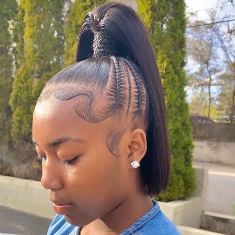 Slicked Back Bun, Slicked Back Hairstyles, Long Ponytail Hairstyles, High Ponytail Hairstyles, Sleek Ponytail Hairstyles, Greasy Hair, Black Ponytail Hairstyles, Hairstyles Trendy, Protective Hairstyles Braids