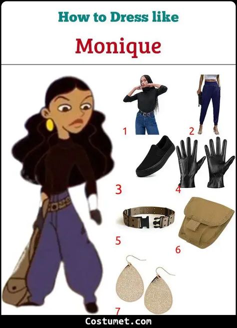 Kim Possible Duo Outfits, Kim Possible Characters Costume, Kim Possible Costume Black People, Monique From Kim Possible, Monquie From Kim Possible, Kim Possible Group Costume, Cartoon Character Spirit Week, Casual Halloween Costumes For Women, Monique Kim Possible Costume