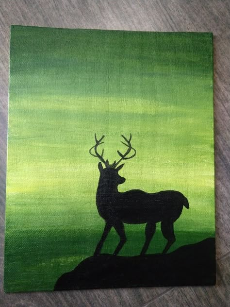 Green Easy Painting Ideas, Green Background Canvas Painting, Green Scenery Aesthetic Painting, Canvas Painting Green Aesthetic, Diy Canvas Art Green, Acrylic Painting Green Background, Painting Ideas Green Background, Green Paintings Ideas, Green Canvas Painting Easy