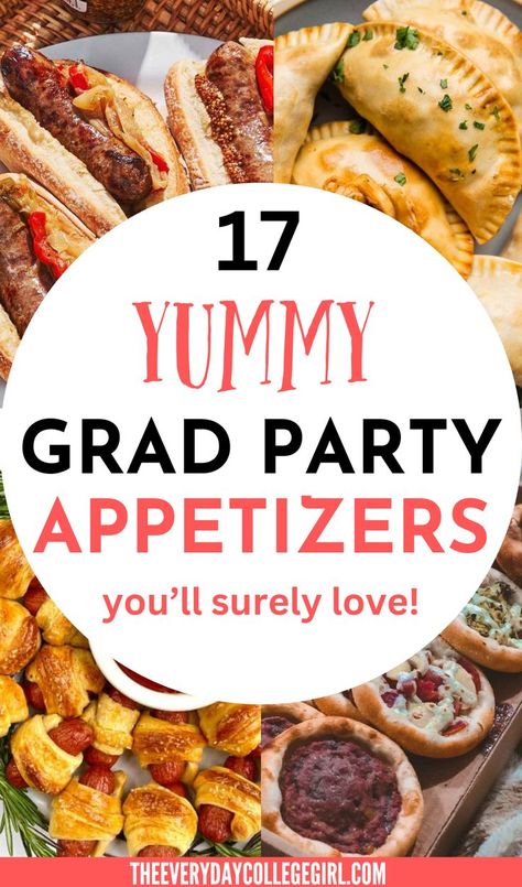 Graduation Party Appetizers Appetizers For Graduation Party, College Graduation Party Food, Graduation Party Appetizers, Graduation Party Snacks, Graduation Party High School, Graduation Party College, Graduation Snacks, Spicy Chicken Wings Recipe, Appetizers For A Party