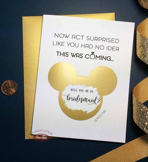 Honorary Bridesmaid, Disney Bridesmaids, Funny Bridesmaid Proposal Cards, Funny Bridesmaid Proposal, Bridesmaid Funny, Flower Girl Card, Disney Wedding Theme, Bridesmaid Proposal Card, Be My Bridesmaid Cards