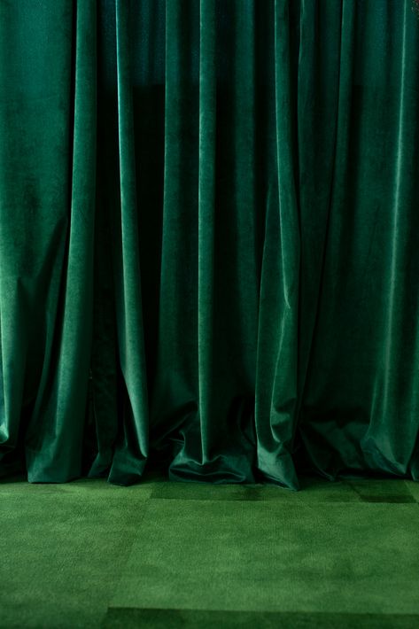 green curtains, green carpet Emerald Green Curtains, Dark Academia Aesthetic Wallpaper, Green Drapes, Studio Backdrops Backgrounds, Curtain Backdrops, Green Backdrops, Green Curtains, Studio Backdrops, Green Carpet