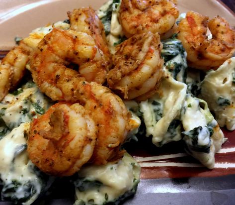 Creamed Spinach Tortellini, Spinach And Tortellini, Darius Cooks, Pasta Receipes, Shrimp Spinach, Spinach Tortellini, Tortellini Recipes, Low Carb Meal, Evening Dinner