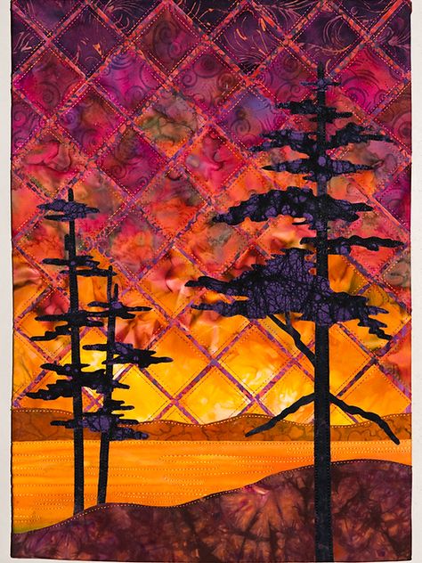 SHOP | glorialoughman Landscape Art Quilts, Fabric Weaving, Landscape Quilt, Small Tiles, Quilt Art, Landscape Quilts, Picture Quilts, Tree Quilt, Thread Painting