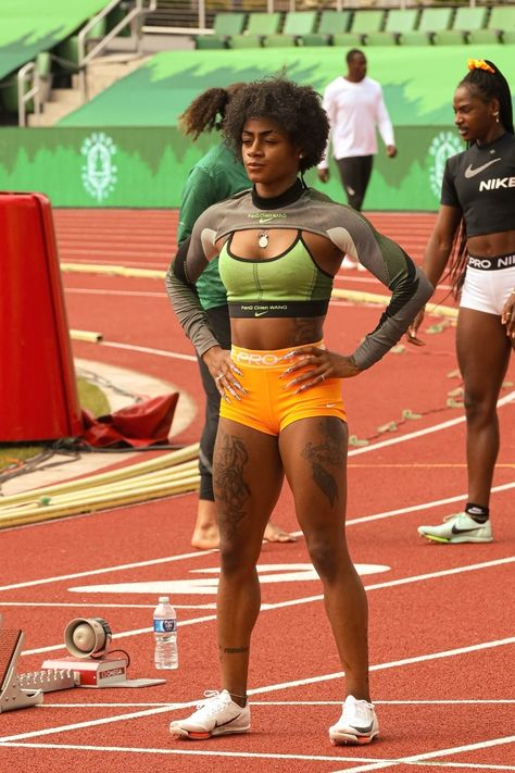 Sha'Carri Richardson (USA) • 2024 Prefontaine Classic (Eugene) #athletics #training Sha'carri Richardson 2024, Shacarri Richardson Wallpaper, Track Women, Olympic Women, Athletics Training, Sha Carri Richardson, Athletic Girl, Women Athletes, Buff Women