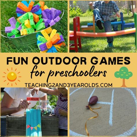 When the weather is nice, get outside and try some of these outdoor games that preschoolers love. Each one gets the body moving while also building skills! Outdoor Activities For Preschoolers, Easy Outdoor Activities, Summer Literacy Activities, Outdoor Games For Preschoolers, Preschool Outdoor Activities, Games For Preschoolers, Outdoor Learning Activities, Outdoor Activities For Toddlers, Outside Games