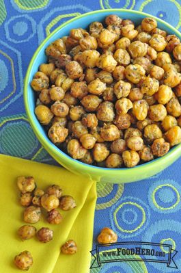 Dry Roasted Garbanzo Beans | Food Hero - Healthy Recipes that are Fast, Fun and Inexpensive Roasted Garbanzo Bean Recipes, Roasted Garbanzo Beans, Garbanzo Bean Recipes, Cooking Garbanzo Beans, Special Diet Recipes, Bean Snacks, How To Cook Zucchini, School Snack, Tasty Recipe