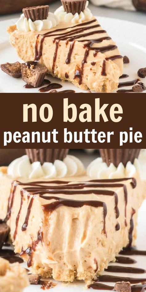 Peanut Butter Mousse Pie No Bake, Good No Bake Desserts, Vanilla Graham Cracker Pie, Graham Cracker Recipes No Bake, Christmas Pie Graham Cracker Crust, Graham Cracker Crust Dessert Easy, Graham Cracker Crust Pie No Bake, Peanut Butter Graham Cracker Crust, Chocolate Peanut Butter Pie No Bake Easy