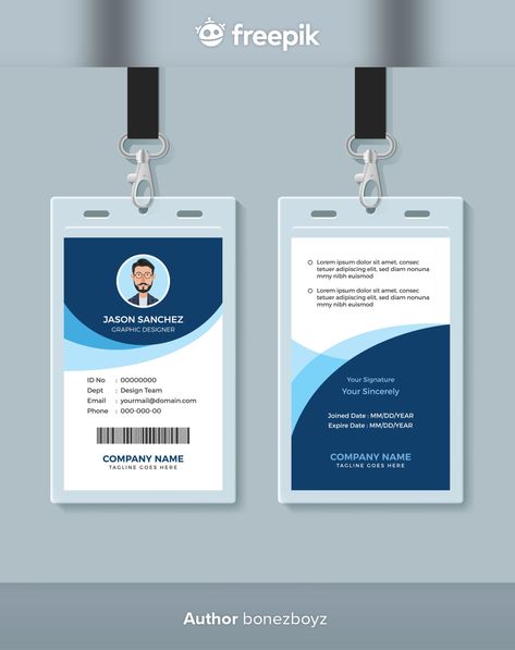 Employee Card Design, Company Id Card Design, Id Card Design Template, Simple Background Design, Id Card Design, Employee Id Card, Employees Card, Computer Design, Card Design Template