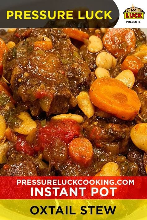 Oxtail Recipes Jamaican Pressure Cooker, Instant Pot Oxtails, Jamaican Oxtail Stew, Jamaican Oxtail, Oxtail Soup, Oxtail Stew, Oxtail Recipes, Jamaican Recipes, Instant Pot Dinner Recipes