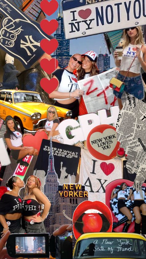 Sorority Recruitment Themes, Recruitment Themes, New York Theme, Bid Day Themes, Pi Phi, Tri Delta, Sorority Recruitment, I ❤ Ny, Bid Day