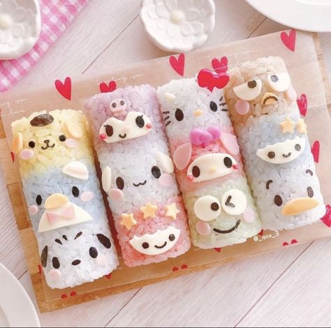 Kue Fondant, Kreative Snacks, Karakter Sanrio, Cute Sanrio, Kawaii Dessert, Kawaii Cooking, Cute Snacks, Cute Food Art, Snacks Saludables