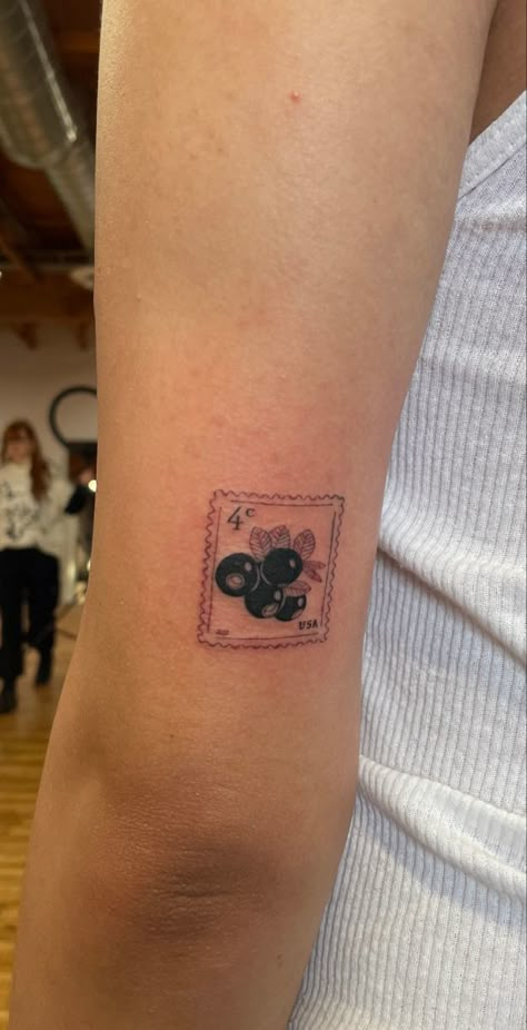 Maine Stamp Tattoo, Post Card Tattoos, Maine Inspired Tattoo, Maine Tattoo Ideas, Vintage Stamp Tattoo, Postal Stamp Tattoo, Maine Tattoos, Maine Tattoo, Tattoo 2024