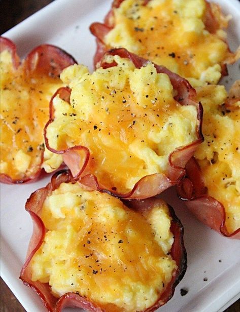 Ham And Egg Cups, Egg Cups Recipe, Menu Sarapan Sehat, Liver Care, Ham And Eggs, Vegan Muffins, Resep Diet, Makanan Diet, Läcker Mat