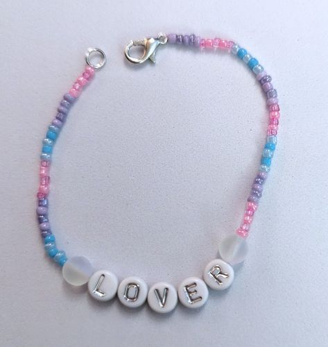 Taylor Swift bracelets Taylor Swift Lover Bracelet Ideas, Lover Bracelets Taylor Swift, Swifty Bracelets, Swiftie Bracelet, Swiftie Bracelets, Eras Bracelets, Lover Bracelet, Music Bracelet, Lover Taylor