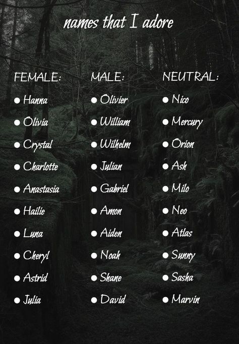 #names #femalenames # malenames #neutralnames Goth Name Ideas, Name Ideas For Ocs, Grunge Names Ideas, Series Name Ideas, Male Names Ideas, Hero Names Ideas, Dark Names For Boys, Name Ideas For Characters, Dystopian Names