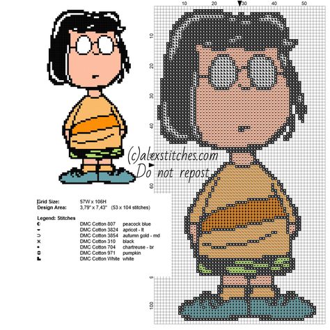 Marcie Peanuts Charlie Brown character free cross stitch pattern Peanuts Gang Cross Stitch Patterns, Charlie Brown Characters, Free Cross Stitch Designs, Free Cross Stitch Pattern, Cross Stitch Pattern Maker, Free Cross Stitch Patterns, Peanuts Charlie Brown, Stitch Character, Disney Cross Stitch Patterns