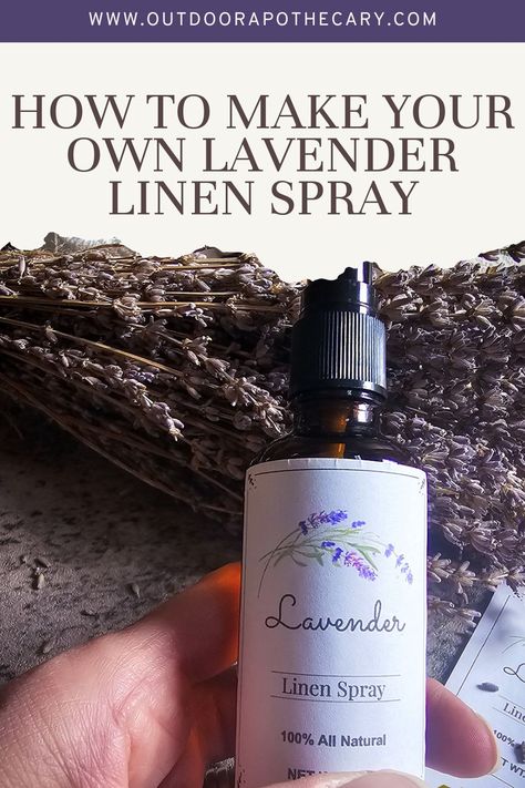 Make Your Own Lavender Linen Spray Outdoor Apothecary, Recipe Free Printable, Homemade Linen Spray, Linen Spray Recipe, Ironing Spray, Lavendar Oil, Diy Linen Spray, Lavender Room Spray, Lavender Pillow Spray