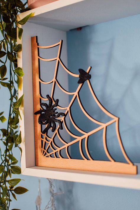 This wonderful Halloween Home decoration is laser cut from high quality beech wood. Material: high quality beech plywood Thickness: 4mm (0.15in) Sizes (H x W): S - 150 x 130 mm (5.9 x 5.1 in) M - 200 x 170 mm (7.8 x 6.7 in) L - 300 x 260 mm (11.8 x 10.2 in) We offer two shipping options (if you need your item fast use express shipping as we can guarantee the exact delivery dates): - Free Standard Shipping - DHL Express Shipping - Europe 1-2 days, USA/Canada - 3-4 days, Australia - 7 days We have Halloween Cnc Ideas, Halloween Decor Signs, Laser Cut Halloween Decor, Wooden Halloween Decor, Halloween Laser Cut Ideas, Halloween Laser Projects, Plywood Decor, Homemade Halloween Crafts, Laser Cut Halloween