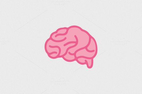 Pink Brain Icon Vector Graphic by Christopher Davis on @creativemarket #vector #brain #icon #illustrator Brain Vector Illustration, Cute Brain Illustration, Brain Graphic Design, Brain Design, Brain Graphic, Brain Vector, Brain Icon, Brain Illustration, Storyboard Ideas