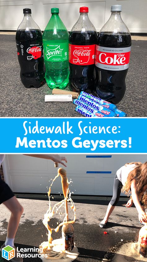 Mentos And Coke, Coke And Mentos, Candy Experiments, Diet Cola, Science Camp, Diy Science Experiments, Science Experiments For Preschoolers, Third Grade Science, Kids Pop