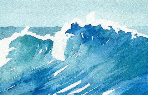 Take a Break II, Watercolor Art Print on Paper, ocean wave painting by Janet Meinke-Lau Sea Illustration Art, Coastal Inspired Art, Sea Prints, Ocean Wave Painting, Abstract Watercolor Background, Ocean Waves Art, Ocean Waves Painting, Watercolor Wave, Diy Watercolor Painting