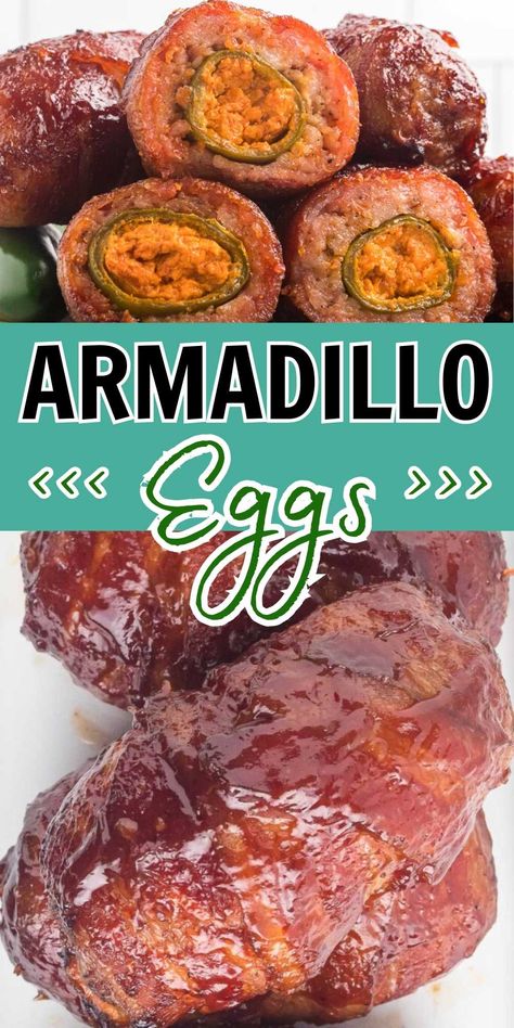 Armodilo Eggs, Armadillo Eggs Oven, Smoked Armadillo Eggs, Smoked Armadillo Eggs Recipe, Smoker Sides, Armadillo Eggs Recipe, Smoked Shotgun Shells, Armadillo Eggs, Eggs In Oven