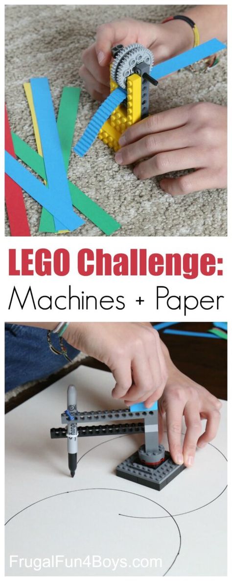 Building Challenge, Lego Machines, Painting Sketchbook, Lego Challenge, Lego Club, Lego Activities, Painting Sketch, Diy Bricolage, Diy Papier