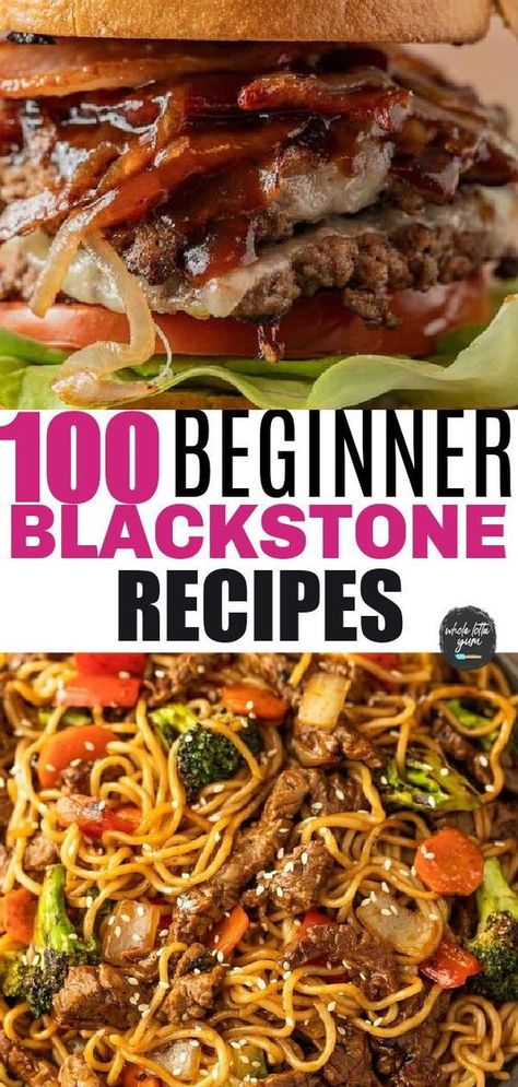 Elevate your summer camping with easy Blackstone grill dinner ideas. Enjoy recipes like steak dinner, griddle smash burgers, hibachi noodles, and hibachi rice under the stars. Grill Dinner Ideas, Easy Blackstone Recipes, Best Blackstone Griddle Recipes, Hibachi Rice, Hibachi Noodles, Blackstone Griddle Recipes, Outdoor Griddle Recipes, Blackstone Cooking, Whole Lotta Yum