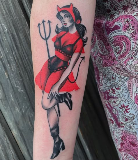 Unique Pinup Tattoo, Tattooed Pinup Tattoo, Pinup Lady Tattoo, Nun Pinup Tattoo, Neo Traditional Pinup Tattoo, Vampire Pinup Tattoo, Plus Size Pin Up Tattoo, Witch Pinup Tattoo, Goth Pinup Tattoo