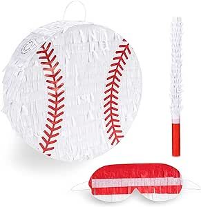 Baseball Pinata, Sandlot Birthday Party, Sandlot Birthday, Red White And Blue Decorations, Baseball Party Favors, Sport Theme, Carnival Decorations, Baseball Birthday Party, Pool Birthday