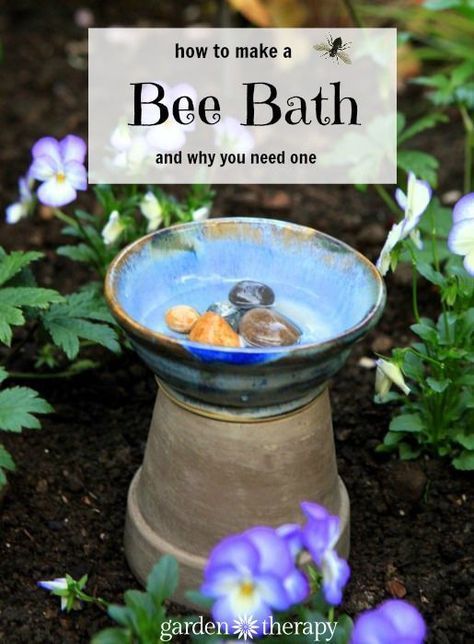 Creating a bee-friendly garden means more than just planting flowers. You certainly want to attract them with gorgeous blooms, but while they are in your garden you will want to give them a place to drink: a bee bath. #ad #bee #garden Shed Inspiration, Bee Bath, Bee Friendly Garden, Jardim Diy, Bee Garden, Bee Friendly, Have Inspiration, Butterfly Garden, Garden Crafts