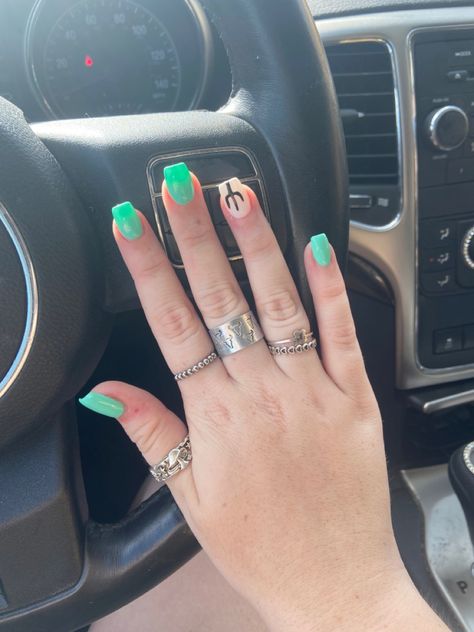 Green Western Nails, Western Nails Cactus, Cactus Nails, Arizona Nails, Country Acrylic Nails, Western Nails, Teal Nails, Cow Nails, Nails 2024