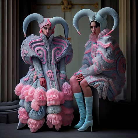 Crazy Outfits Weird, Fashion Tattoo Ideas, Weird Fashion Aesthetic, Weird Fashion Outfits, Style Your Clothes, Surrealism Fashion, Monster Fashion, Surreal Fashion, Bizarre Fashion