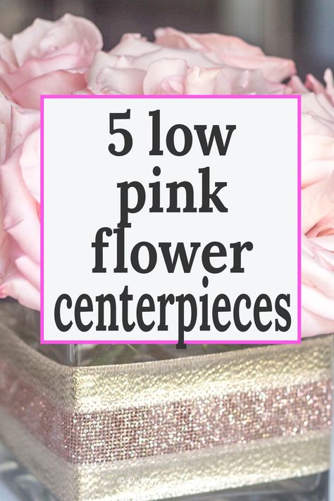 Diy Flower Centerpieces Cheap, Single Flower Table Arrangements, Diy Small Floral Centerpieces, Birthday Party Centerpieces Diy, Pink Centerpiece Ideas, Floral Centerpieces For Party, Pink Table Centerpieces, Flower Centerpieces For Party, Baby Girl Shower Centerpieces