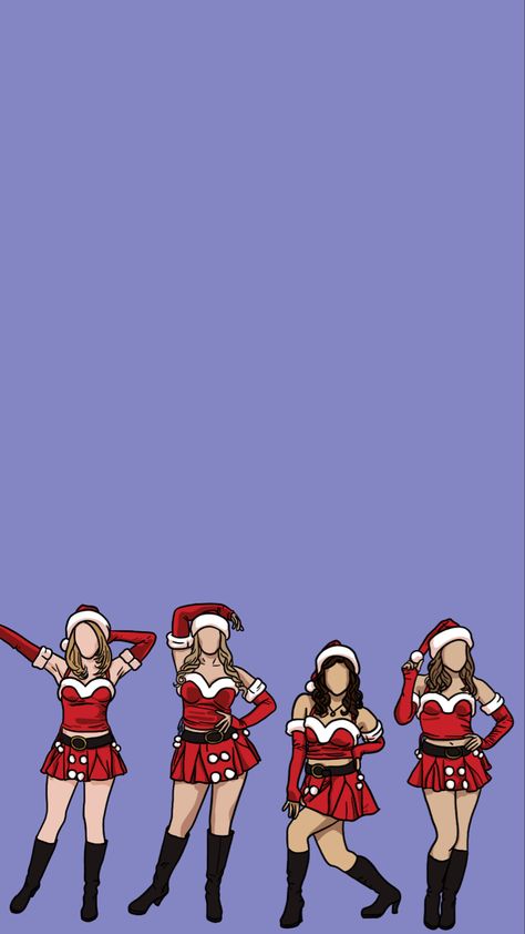 Broadway Phone Wallpaper, Mean Girls Christmas Wallpaper, Broadway Background, Musical Drawings, Theater Wallpaper, Mean Girls Musical, Mean Girls Christmas, Xmas Wallpapers, Musical Characters