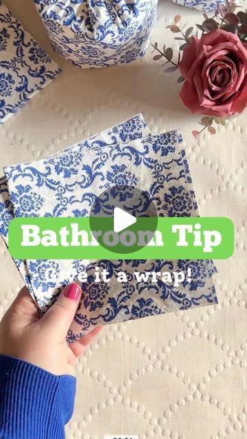 The Shortcut Girl • Tips & Tricks for Home + General Life | Is wrapping your extra toilet paper that is on display, in fancy napkins, unneeded? Absolutely YES. 

But unneeded, doesn’t have to mean... | Instagram Fancy Napkins, Fancy Napkin Folding, Paper Napkin Folding, Small Toilet Room, Washroom Decor, Decorative Napkins, Paper Bow, Farm House Colors, Diy Home Cleaning