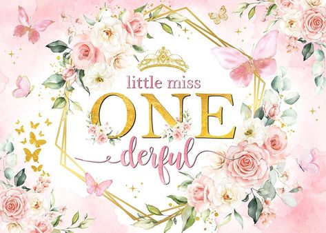 Pink Flowers Little Miss Onederful Birthday Party Backdrop Miss Onederful Birthday Girl, Little Miss Onederful Birthday Girl, Little Miss Onederful Birthday Party, Onederful Birthday Party, Miss Onederful Birthday, Little Miss Onederful, Miss Onederful, Onederful Birthday, Birthday Backdrops