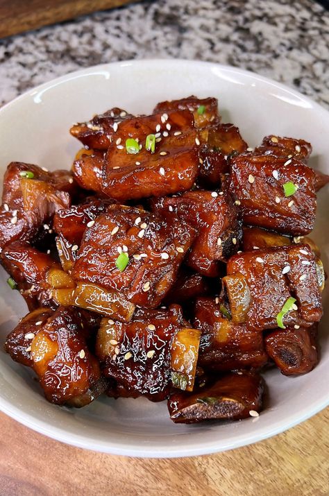 Chinese Riblets Recipe, Sweet And Spicy Pork Ribs, Pork Spare Ribs Chinese Style, Spare Ribs Chinese Style, Chinese Sweet And Sour Pork Ribs, Chinese Style Ribs Recipe, Korean Pork Spare Ribs Recipe, Small Pork Ribs Recipe, Sweet Sour Ribs