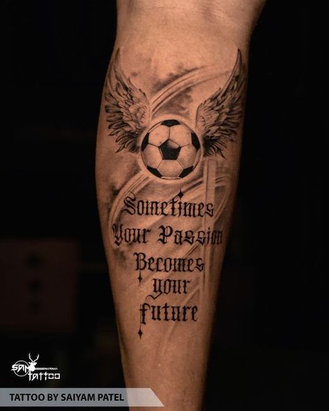 Soccer Tattoos, Calf Tattoo Men, Rare Tattoos, Football Tattoo, Cool Shoulder Tattoos, Full Leg Tattoos, Cross Tattoos For Women, Cool Arm Tattoos, Leg Tattoo Men