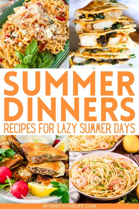 Meals When Its Hot Out, Dinners For Hot Days Summer, Summer Meals Ideas, Lake House Recipes, Pool Dinner Ideas, Cold Summer Recipes, Summer Dinner For 2, Lazy Summer Dinners, Easy Hot Weather Dinner Ideas