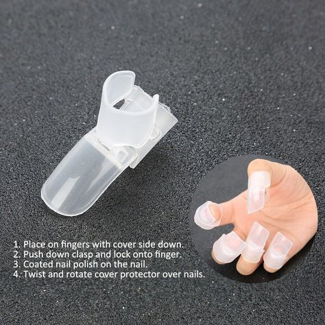 10Pcs/set Finger Nail Protector Tips To Keep New-made Polished Nail Away From 615412328408  eBay Nail Protector, Finger Protector, Nail Polish, Nails